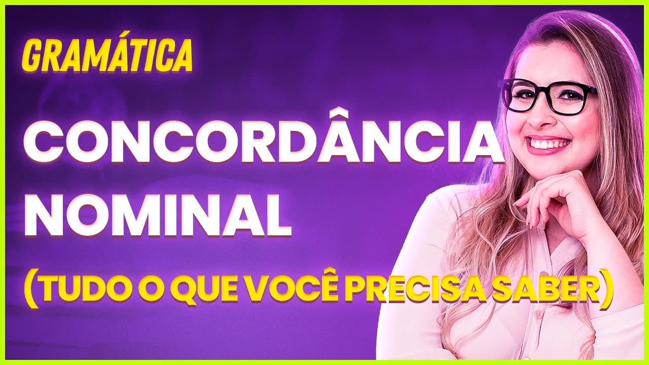 Thumbnail: CONCORDÂNCIA NOMINAL PARA INICIANTES (Gramática para Concursos) - Professora Pamba