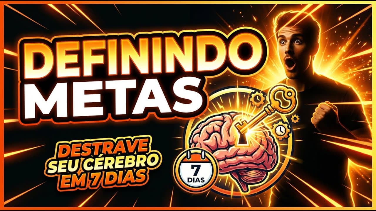 Thumbnail: Definindo Metas | Destrave Seu Cérebro em 7 Dias (Mesmo Se Você Procrastina Tudo)