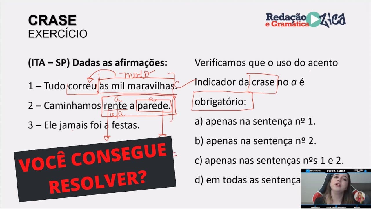 Thumbnail: QUESTÃO DA PROVA MAIS DIFÍCIL DO PAÍS: SERÁ QUE VOCÊ ACERTA? - Profa. Pamba