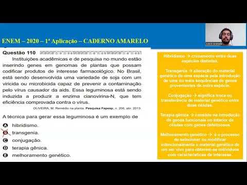 Thumbnail da aula: ENEM 2020 - Instituições acadêmicas e de pesquisa no mundo estão inserindo genes em genomas