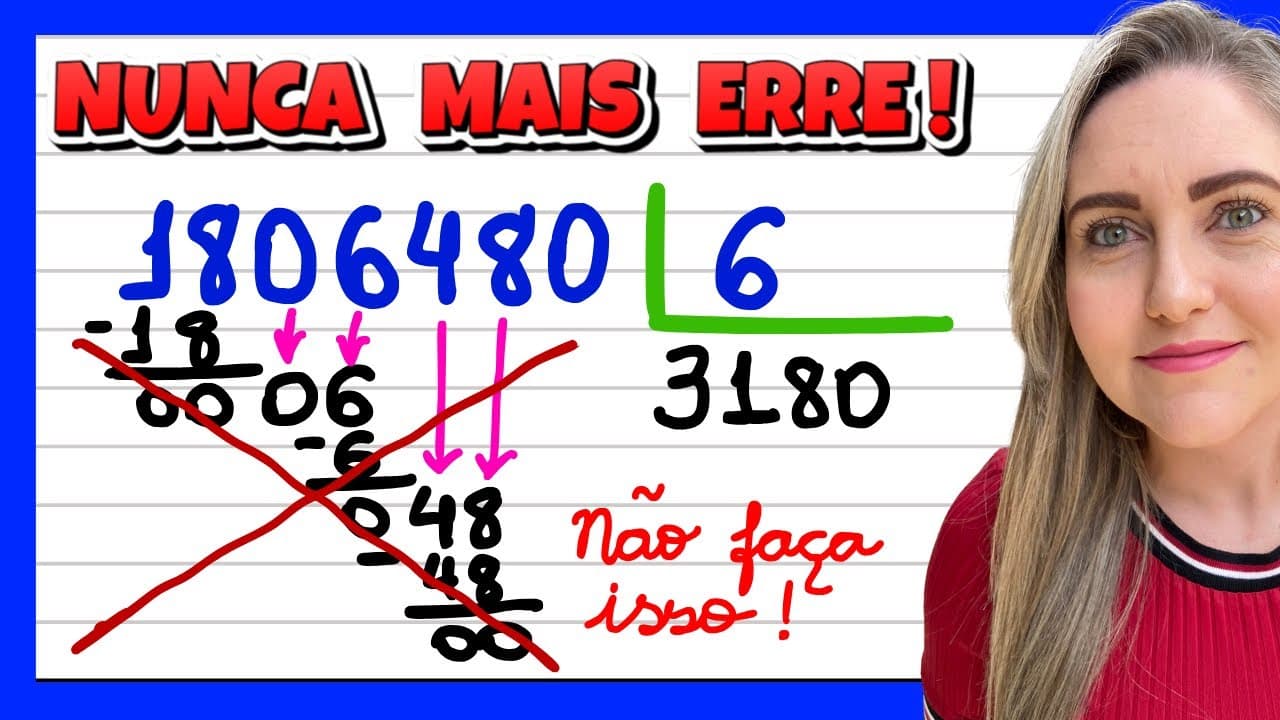 Thumbnail: NUNCA MAIS ERRE UMA DIVISÃO. APRENDA COMO FAZER DIVISÃO AGORA!!! EXPLICAÇÃO DO CONTEÚDO! 📚🚀