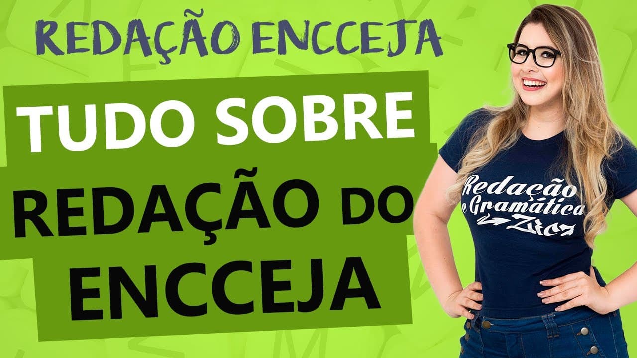 Thumbnail: REDAÇÃO DO ENCCEJA: ESTRUTURA COMPLETA DA REDAÇÃO - Profa. Pamba