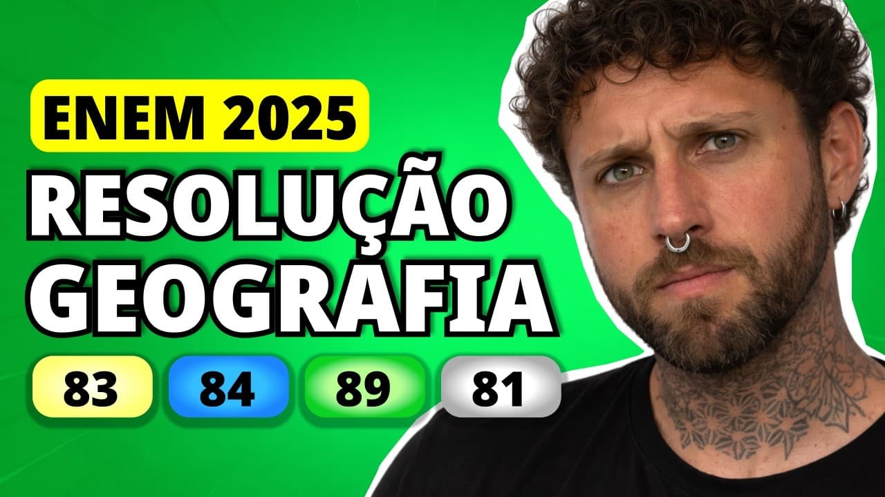 Thumbnail: ENEM 2025 GEOGRAFIA – Questão 83 | Com o objetivo de auxiliar a prevenção e o combate a incêndios no