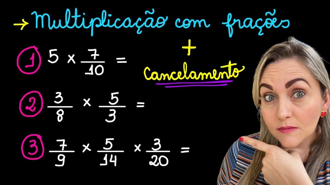 Thumbnail: MULTIPLICAÇÃO DE FRAÇÕES + CANCELAMENTO! EXPLICAÇÃO DE MULTIPLICAÇÃO E TÉCNICA DO CANCELAMENTO
