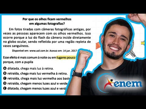 Thumbnail da aula: ENEM 2025 - Em fotos tiradas com câmeras fotográficas antigas, por vezes as pessoas aparecem com os