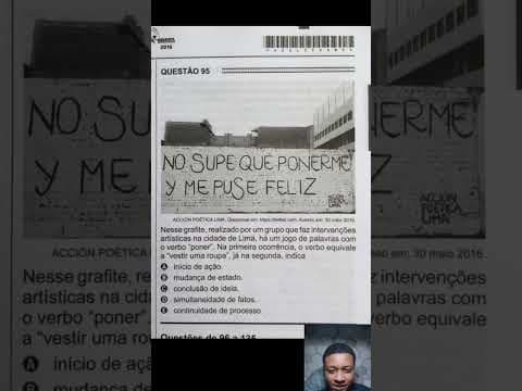 Thumbnail da aula: Resolução da questão 95 da prova de LINGUAGENS do ENEM 2016 - ESPANHOL.