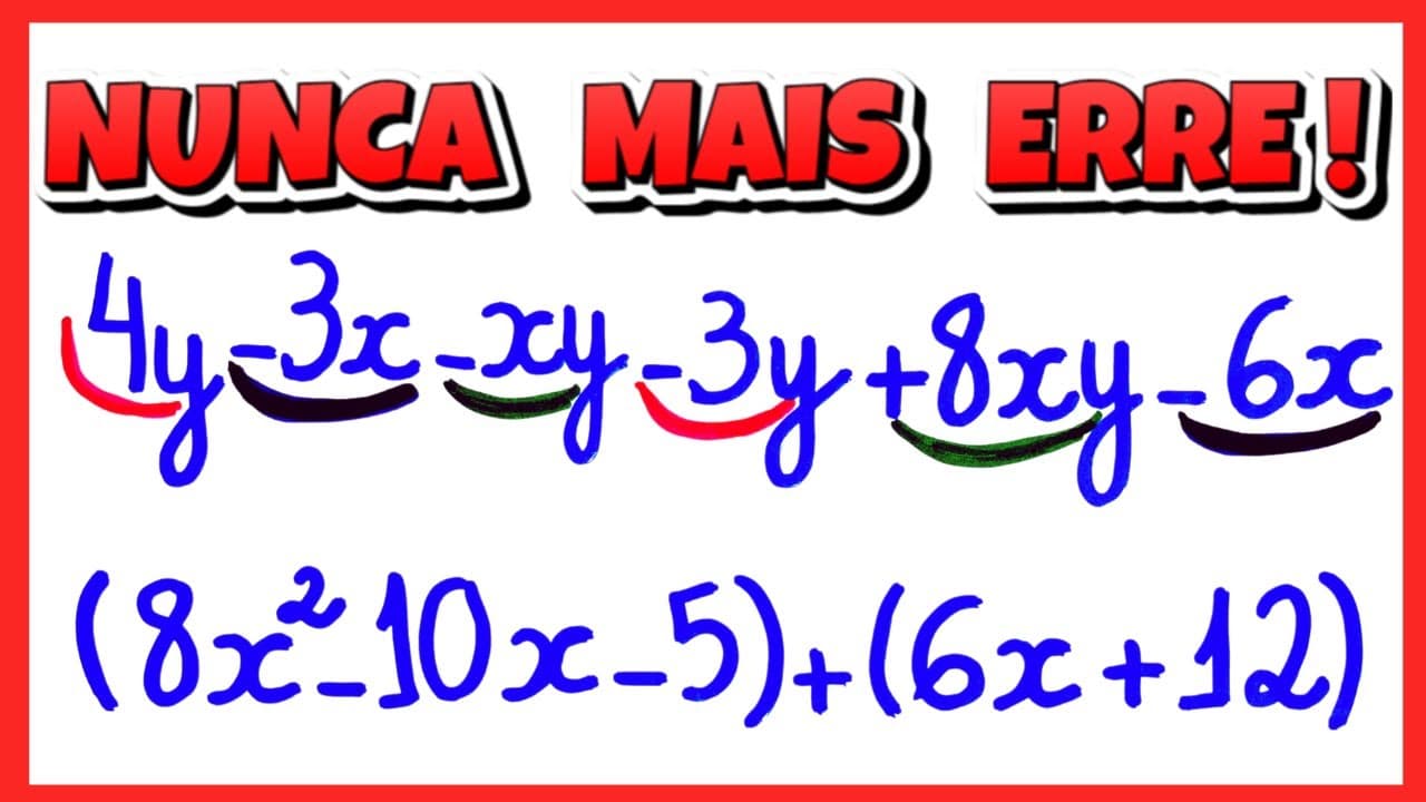 Thumbnail: ADIÇÃO E SUBTRAÇÃO DE POLINÔMIOS!!! DICA INCRÍVEL!!