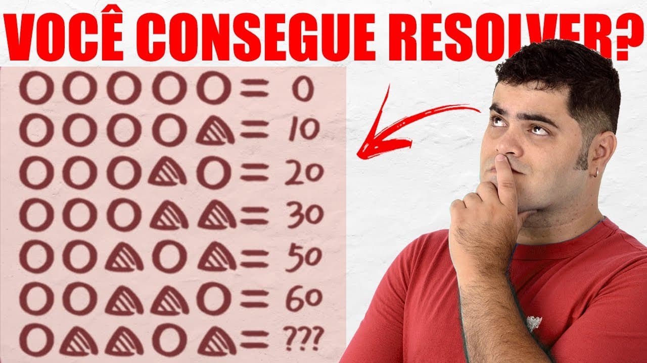 Thumbnail: ⚠️ QUESTÃO DE RACIOCÍNIO LÓGICO 🔥 Pode Cair em Concurso Público? 🤯 LÓGICA BINÁRIA 😱 Você Consegue?