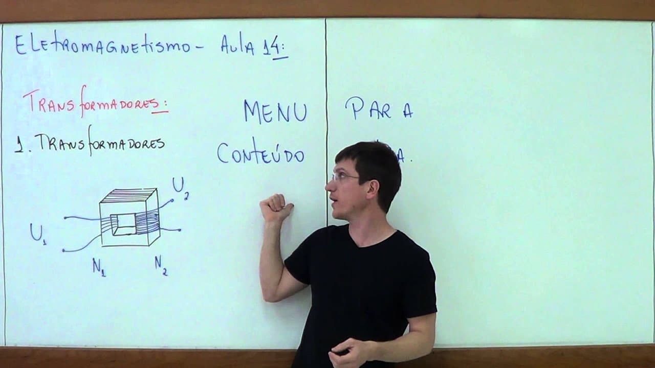 Thumbnail: Transformadores - Eletromagnetismo - Aula 14 (Menu) - Prof. Marcelo Boaro
