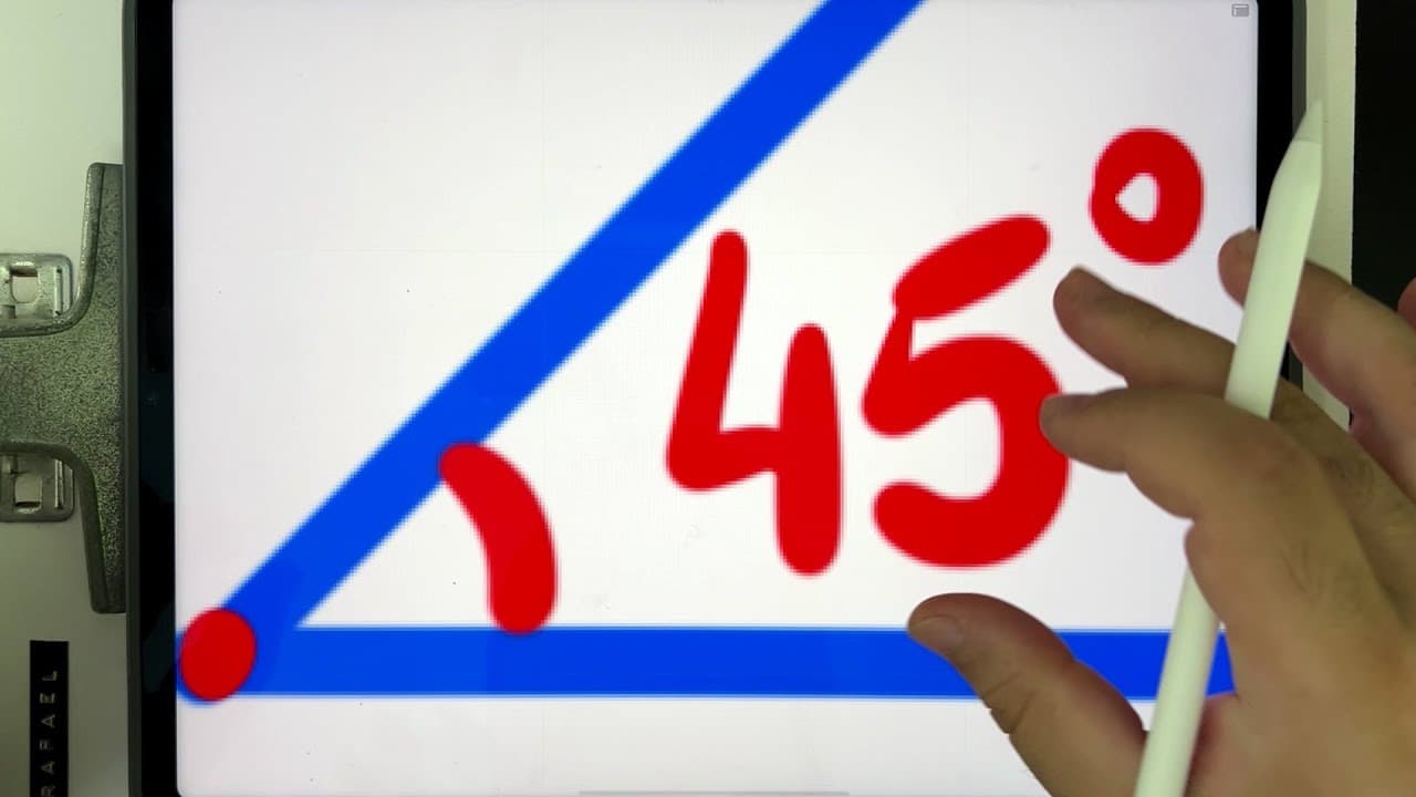 Thumbnail: 🤯 MATEMÁTICA BÁSICA DESBUGADA - Ângulo de 45º com Zoom de 8x? Você consegue resolver?