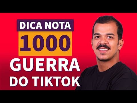 Thumbnail da aula: GUERRA DO TIKTOK | Dica Nota 1000 | David Gonçalves
