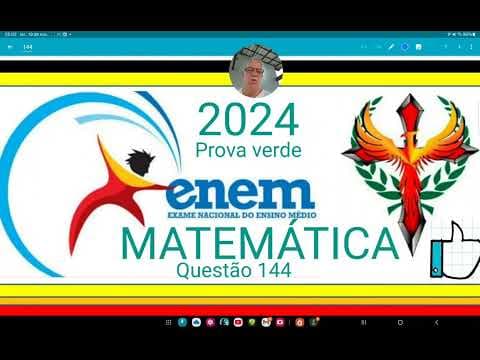 Thumbnail da aula: ENEM 2024 MATEMÁTICA questão 144,Uma professora de matemática utiliza em suas aulas uma máquina caça