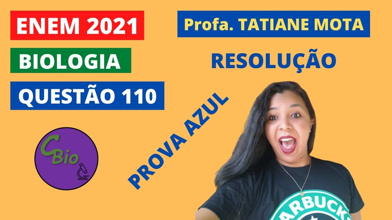 Thumbnail: ✅[ENEM 2021] # BIOLOGIA # QUESTÃO 110 – METABOLISMO BIOENERGÉTICO E BIOCOMBUSTÍVEIS - Organismos ..
