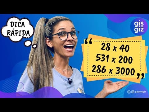 Thumbnail da aula: Multiplique com números terminados em  ZERO em Segundos! ⚡️ (Sem erros)