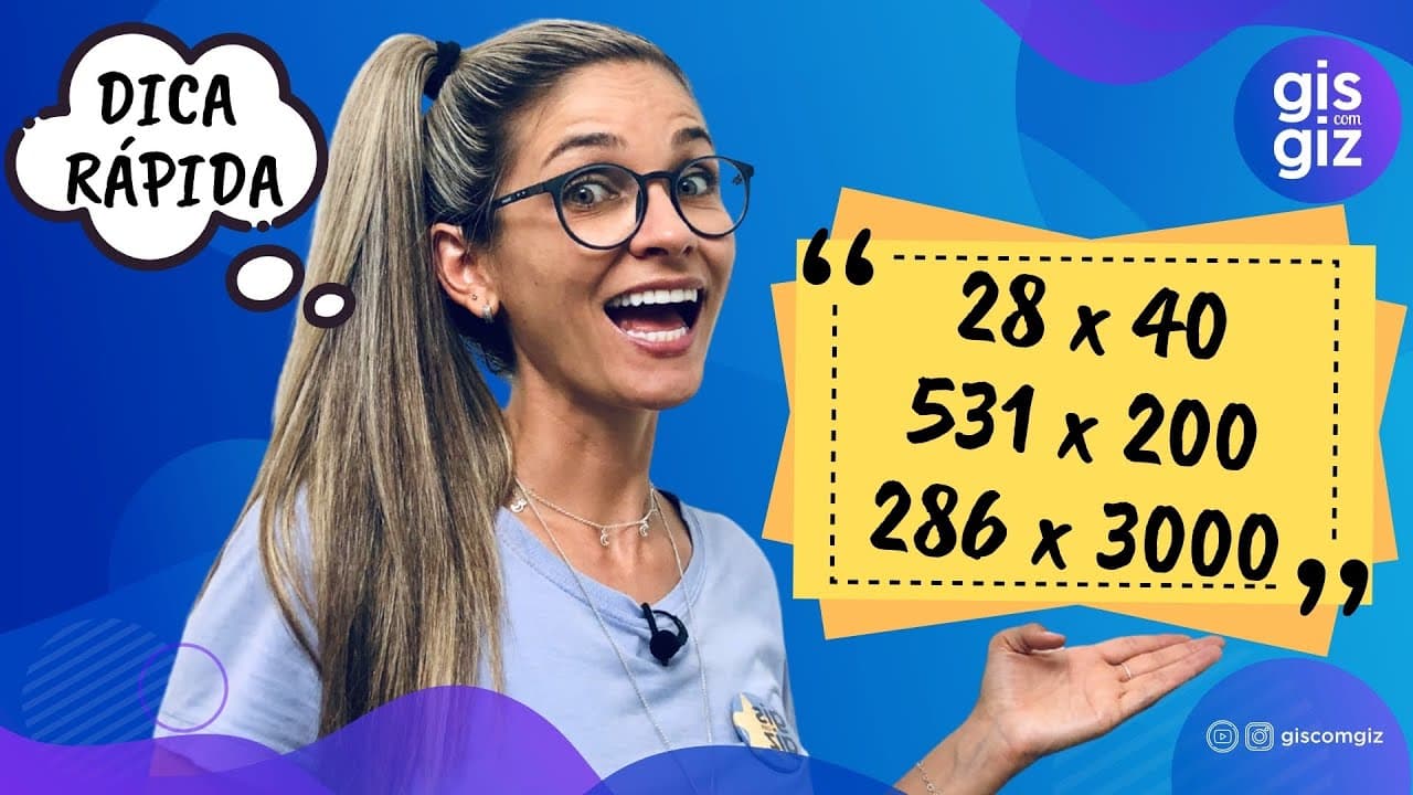 Thumbnail: Multiplique com números terminados em  ZERO em Segundos! ⚡️ (Sem erros)