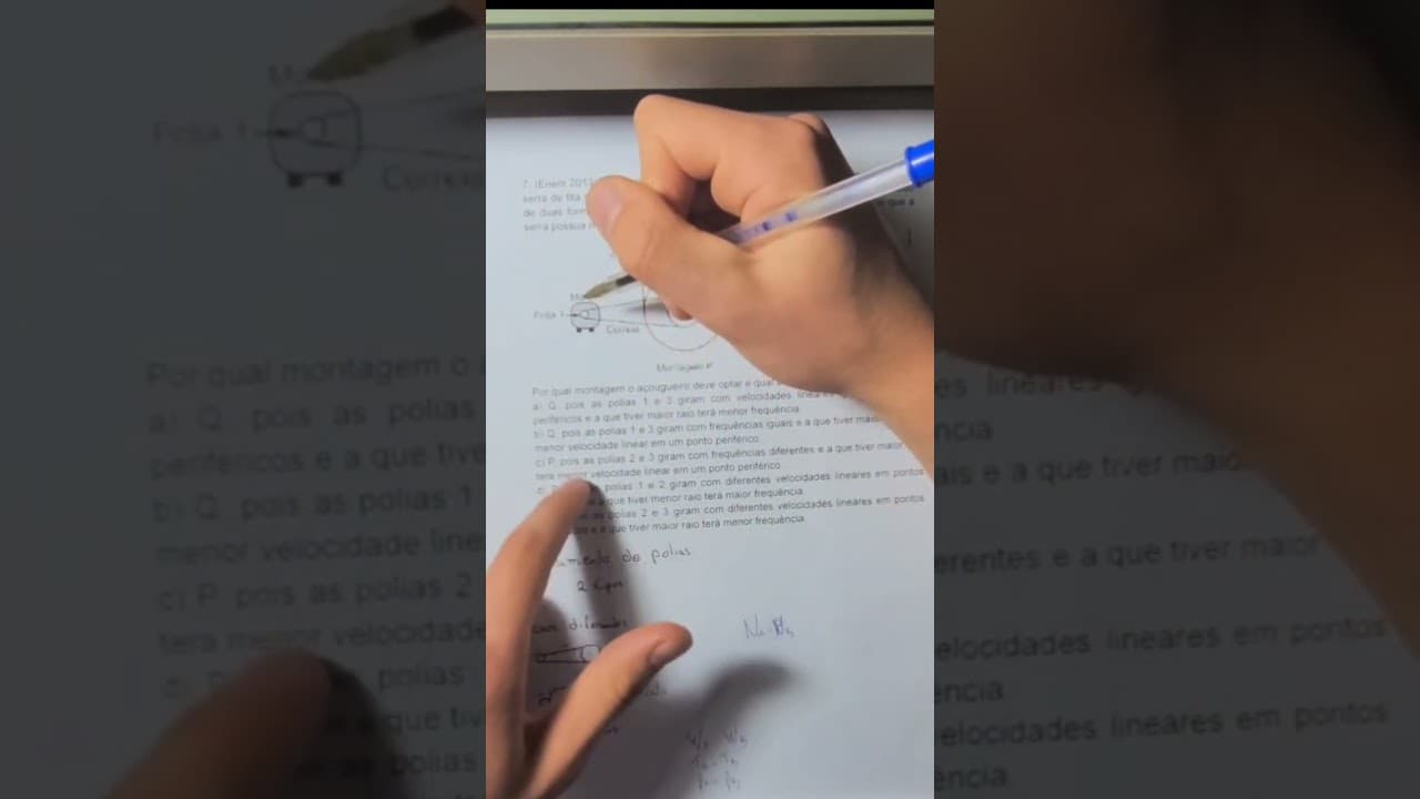 Thumbnail: Resolução de uma questão de física do ENEM 2013