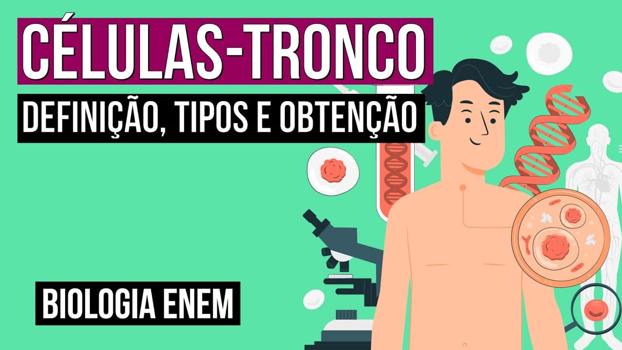 Thumbnail: CÉLULAS-TRONCO: definição, tipos e obtenção | Biologia para o Enem | Cláudia de Souza Aguiar