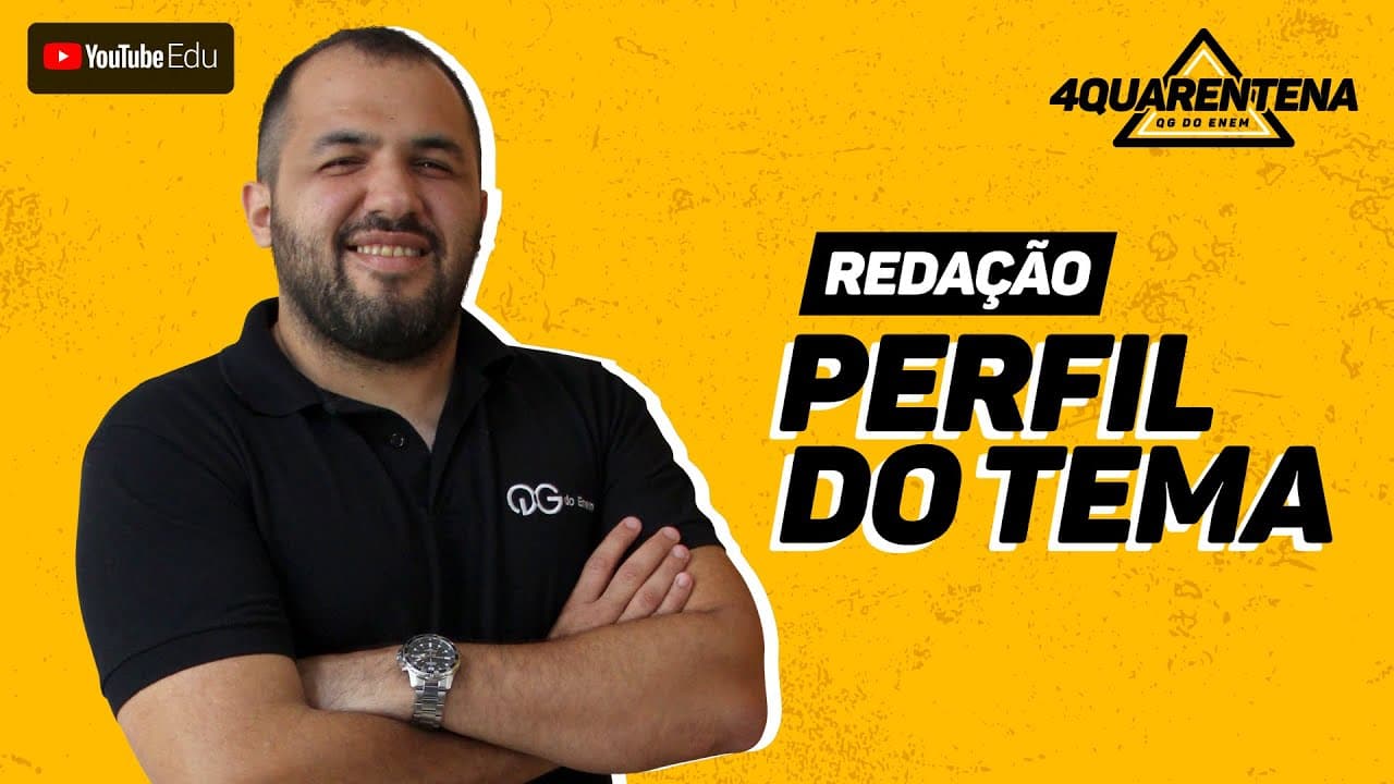 Thumbnail: QUARENTENA ENEM: Perfil do Tema | Redação