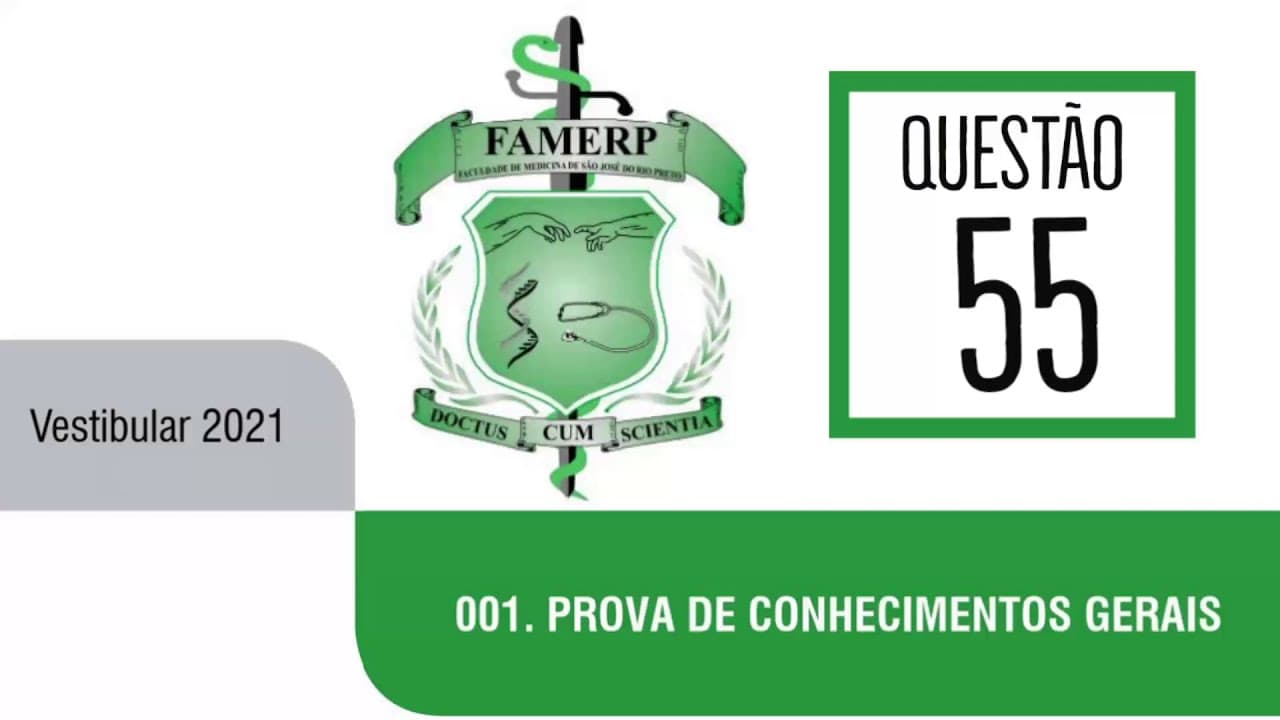 Thumbnail: Famerp 2021 | Primeiro Dia | Questão 55 | Química