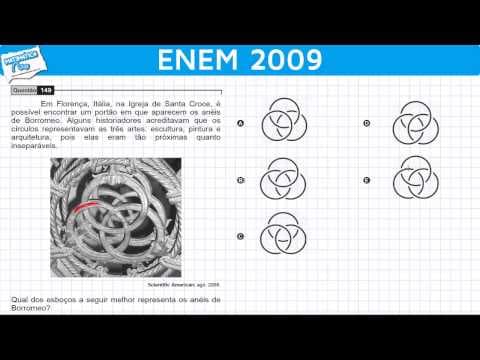 Thumbnail da aula: ENEM 2009 Matemática #14 - Geometria e Visão Espacial nos Anéis de Borromeo