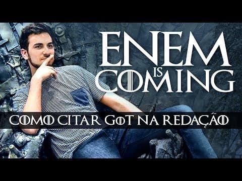 Thumbnail da aula: Como eu usaria GAME OF THRONES na Redação do ENEM || 8 Temas para citar GoT