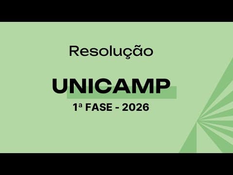 Thumbnail da aula: Resolução UNICAMP 2026 - 1ª Fase (Física)