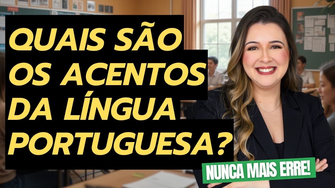 Thumbnail: QUAIS SÃO OS ACENTOS DA LÍNGUA PORTUGUESA? - Professora Pamba