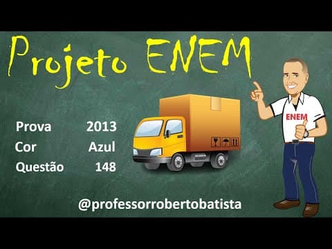 Thumbnail da aula: ENEM 2013 matemática questão 148 Um dos grandes problemas enfrentados nas rodovias brasileiras é o e
