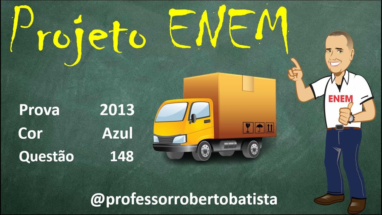 Thumbnail: ENEM 2013 matemática questão 148 Um dos grandes problemas enfrentados nas rodovias brasileiras é o e