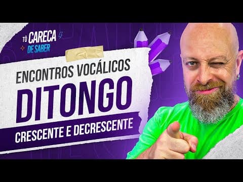 Thumbnail da aula: Ditongos Crescentes e Decrescentes #carecadesaber [Professor Noslen]