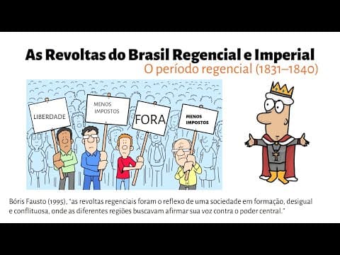 Thumbnail da aula: AS REVOLTAS DO PERÍODO REGENCIAL (1831–1840)