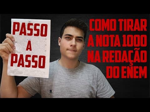 Thumbnail da aula: COMO TIRAR NOTA 1000 NA REDAÇÃO DO ENEM - PASSO A PASSO