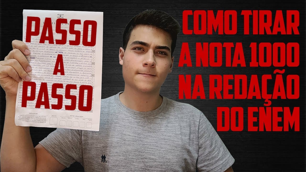 Thumbnail: COMO TIRAR NOTA 1000 NA REDAÇÃO DO ENEM - PASSO A PASSO