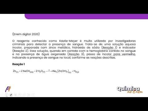 Thumbnail da aula: ENEM DIGITAL 2020 - Química Inorgânica II | O reagente conhecido como Kastle-Meyer é muito...