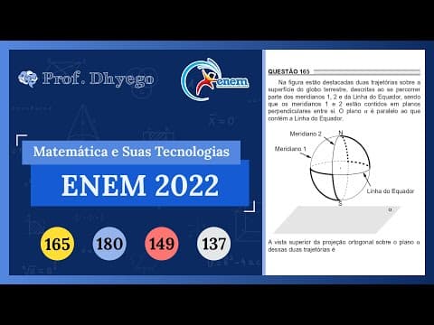 Thumbnail da aula: Na figura estão destacadas duas trajetórias sobre a superfície do globo terrestre, descritas ao se p