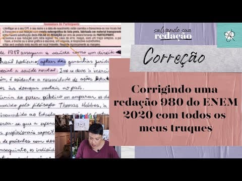 Thumbnail da aula: Corrigindo uma redação 980 do ENEM 2020 com todos os meus truques | Jana Rabelo