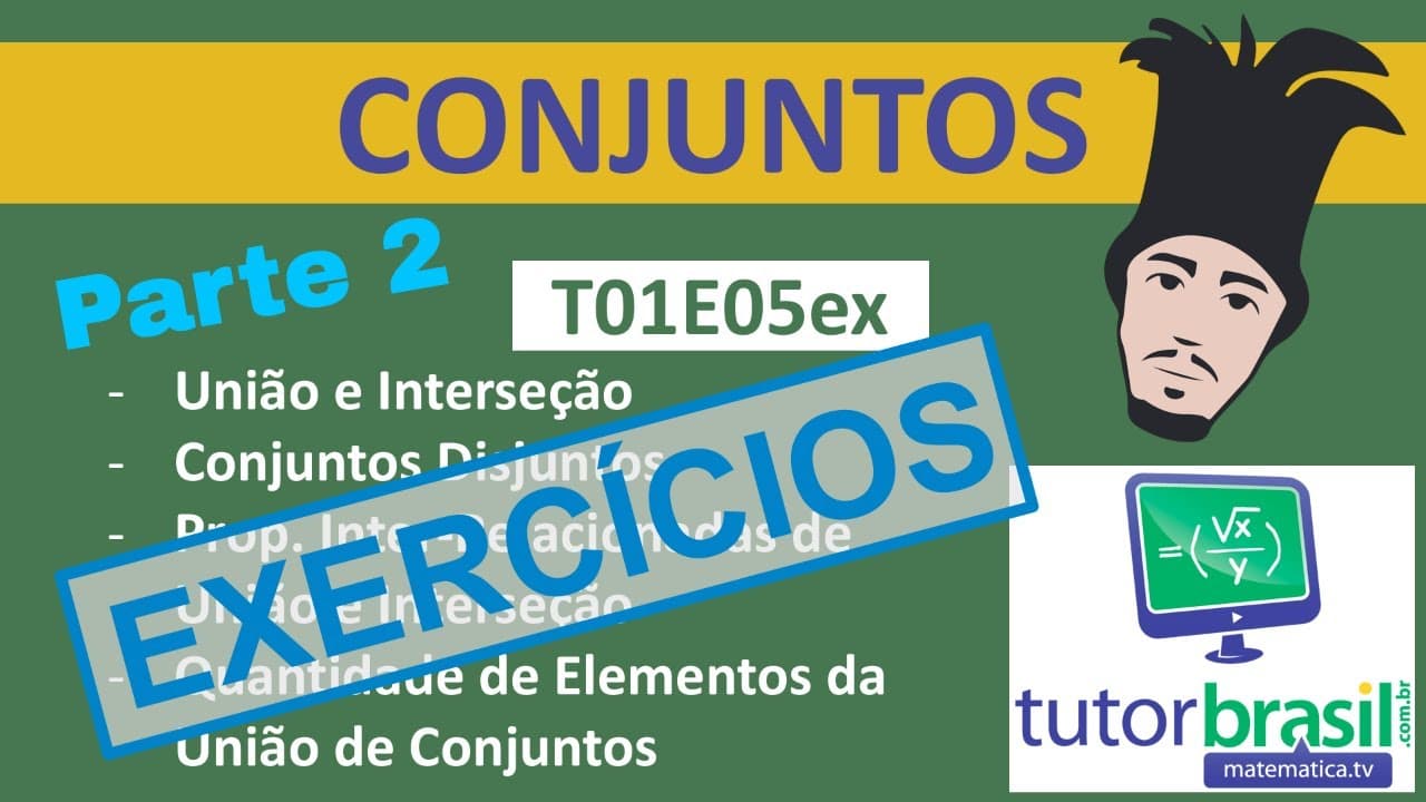 Thumbnail: Exercícios de Conjuntos Aula 5 (2ª Parte)