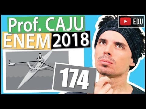 Thumbnail da aula: [ENEM 2018] 174 📓 GEOMETRIA PLANA Ο remo de assento deslizante é um esporte que faz uso de um barco