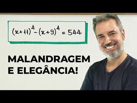 Thumbnail da aula: MALANDRAGEM E SOFISTICAÇÃO: uma bela equação algébrica! 🤯