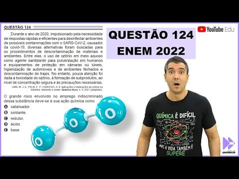 Thumbnail da aula: QUÍMICA ENEM 2022! "Durante o ano de 2020, impulsionado pela necessidade de respostas rápidas ..."
