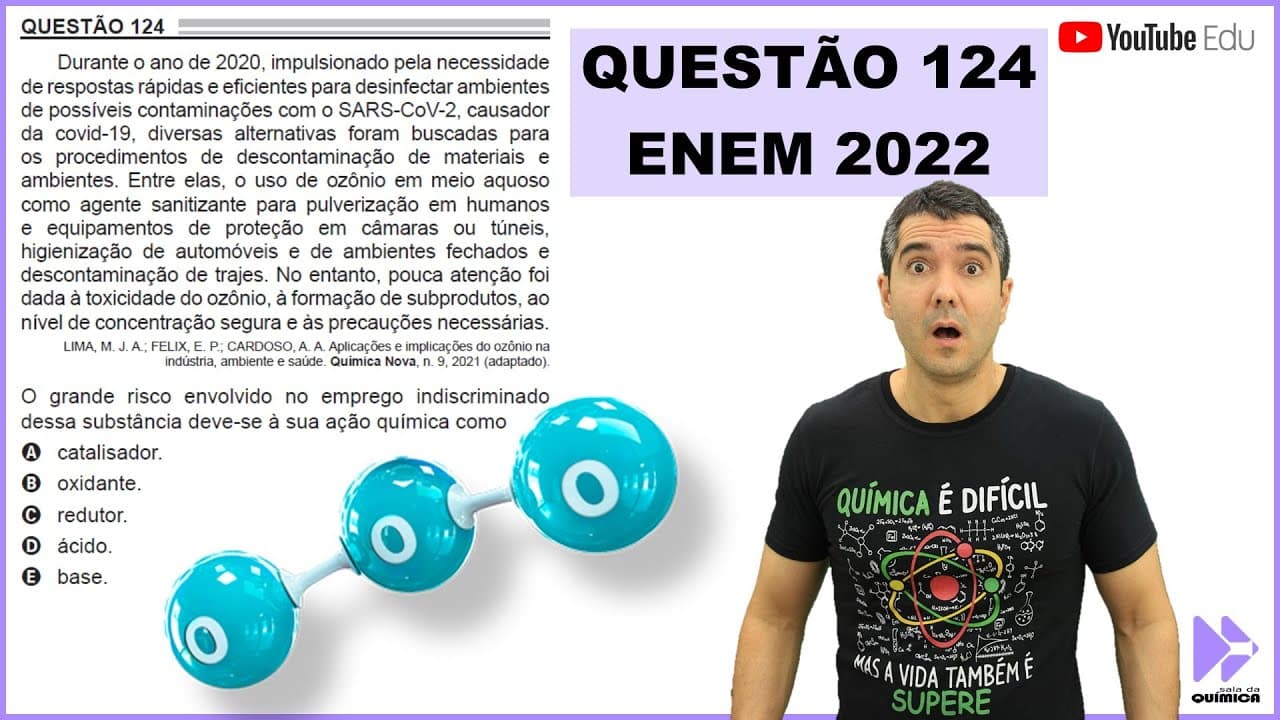 Thumbnail: QUÍMICA ENEM 2022! "Durante o ano de 2020, impulsionado pela necessidade de respostas rápidas ..."