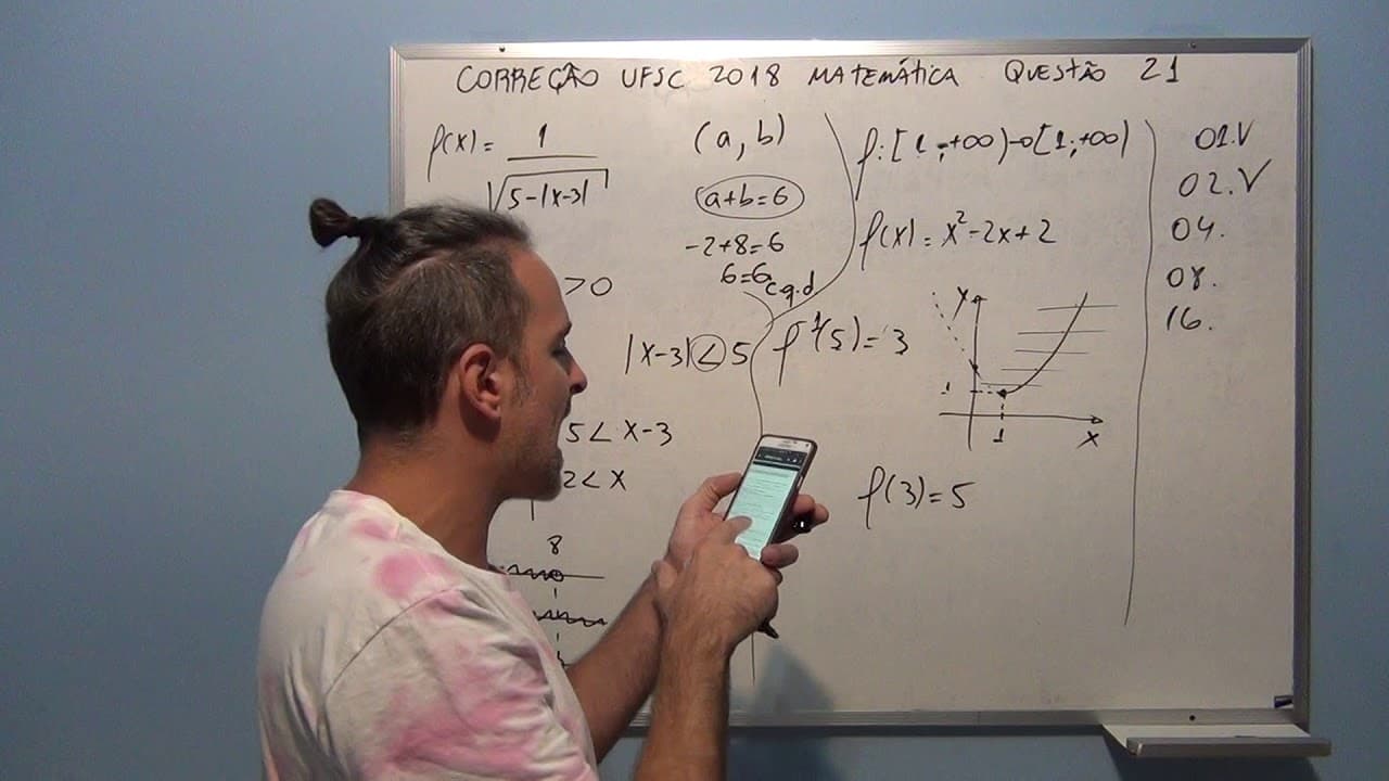 Thumbnail: Correção UFSC 2018 Matemática Questão 21