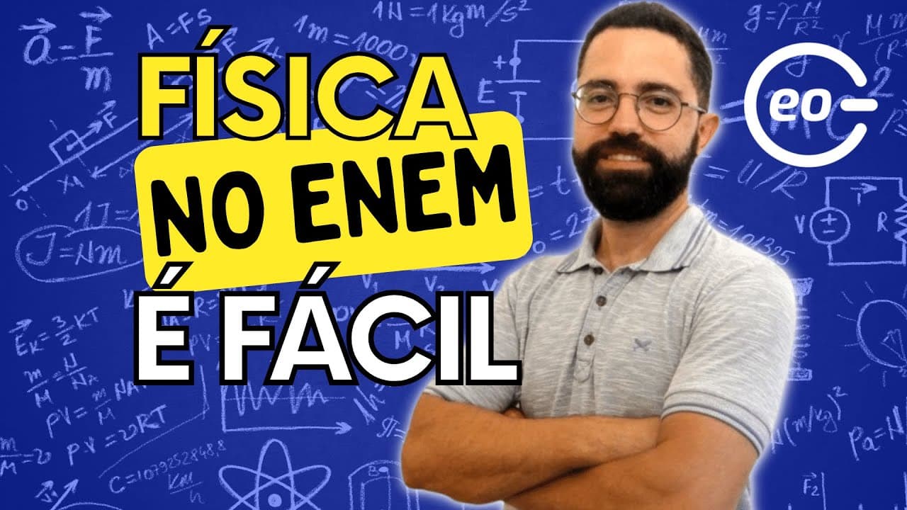 Thumbnail: Como cai FÍSICA no ENEM? | Veja como é uma questão de Física |