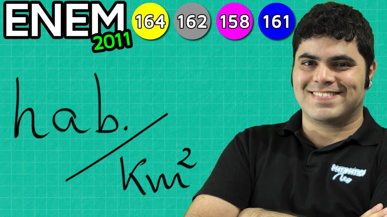 Thumbnail: ENEM 2011 Matemática #26 - Densidade Demográfica da Caatinga