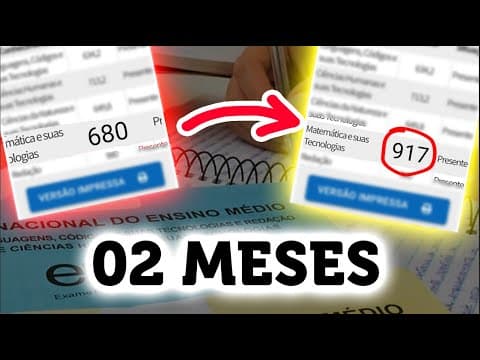 Thumbnail da aula: Como estudar p/ o ENEM (em 02 meses)