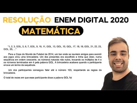 Thumbnail da aula: ENEM DIGITAL 2020 - "1, 2, 3, GOL..."Para a Copa do Mundo de Futebol de 2014, um bar onde se reuniam