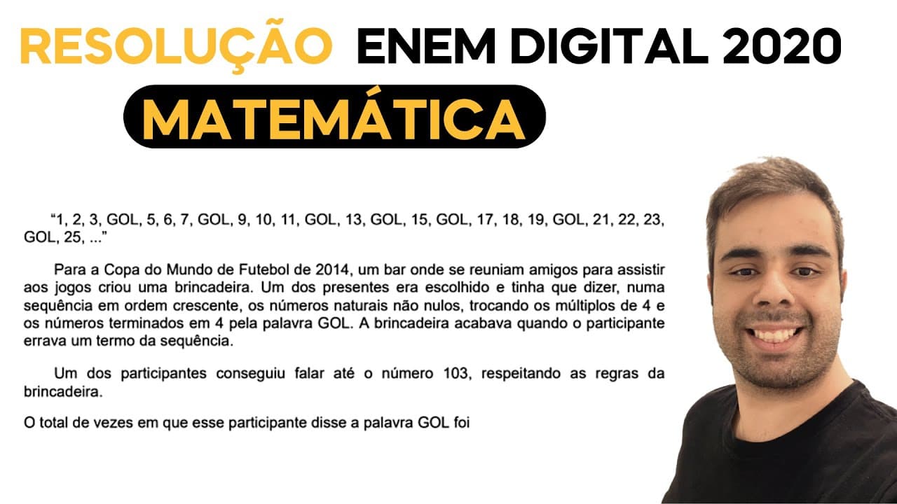 Thumbnail: ENEM DIGITAL 2020 - "1, 2, 3, GOL..."Para a Copa do Mundo de Futebol de 2014, um bar onde se reuniam