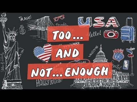 Thumbnail da aula: Dicas de Inglês: Uso de "too" e "enough" - Brasil Escola