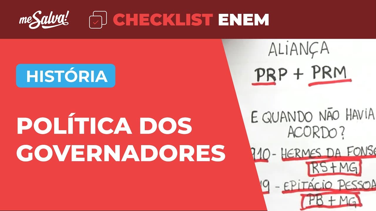 Thumbnail: República Velha: Café com Leite - História | Checklist ENEM | Me Salva!