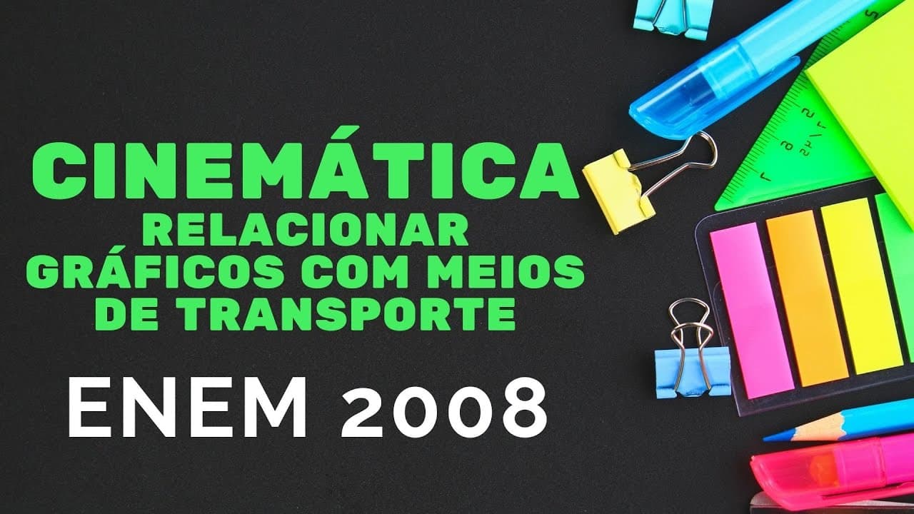 Thumbnail: Cinemática - ENEM 2008 - Relacionar gráfico com meios de transporte